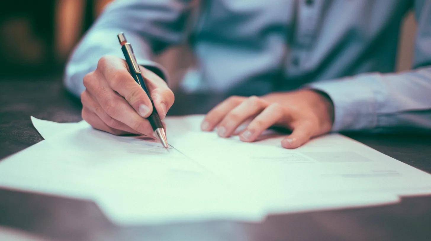 Man writing a contract | What are the best AI tools for contract review?