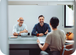 team of work colleagues reviewing AI contract repository