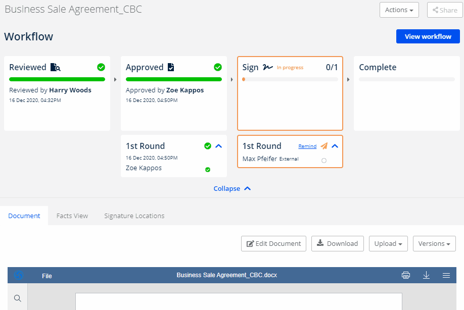 Plexus Document Workflow