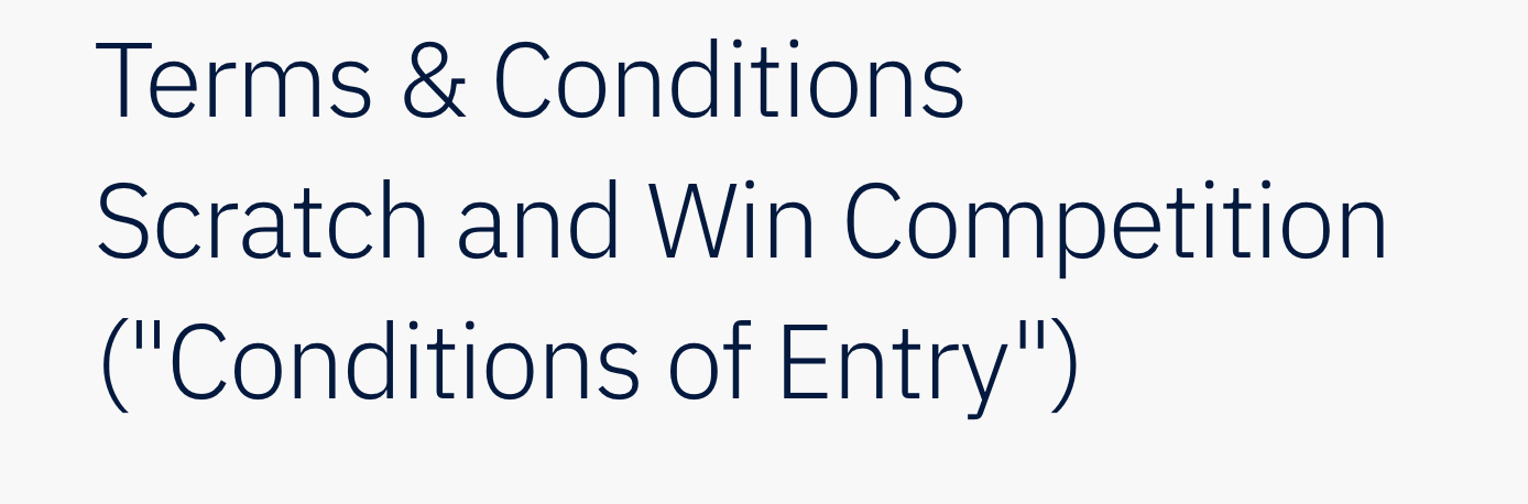 Example Terms & Conditions Header