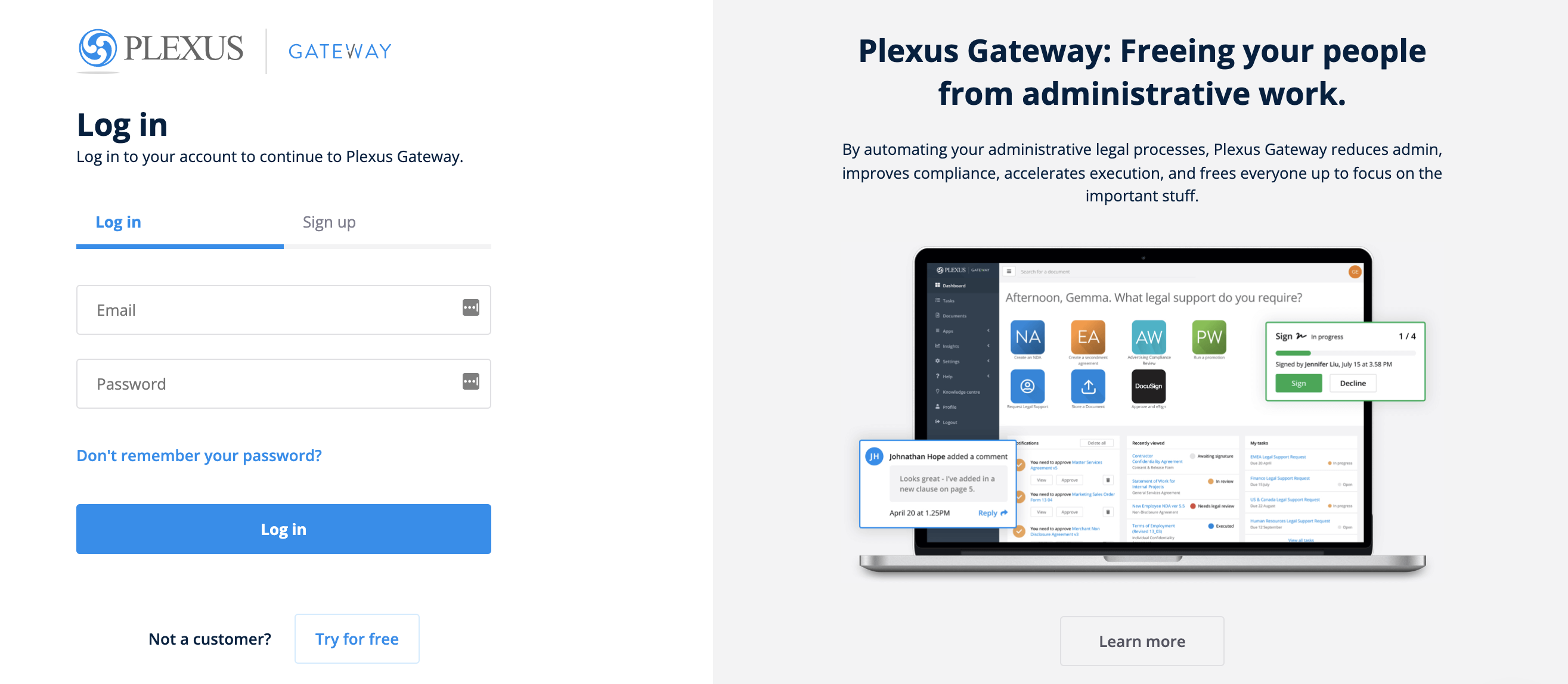 Plexus Login Portal