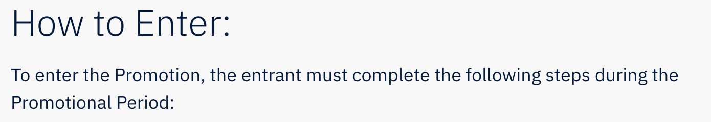 Terms & Conditions How to Enter